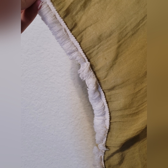 Anthropologie Do Everything in Love Mustard Embroidered Poncho - Picture 5 of 7